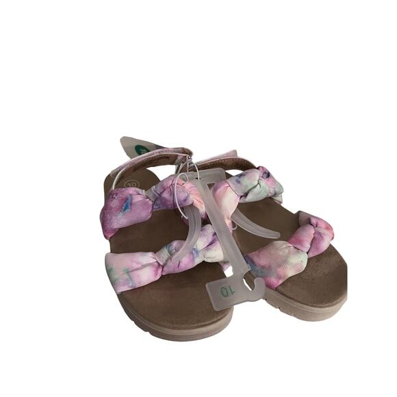 Girl's Cat & Jack Pink Tie Dye Knot Sandals-Size 10- NEW - Picture 1 of 5